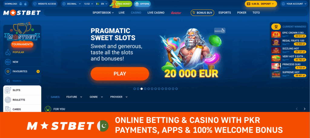 Mostbet Pakistan online betting and casino